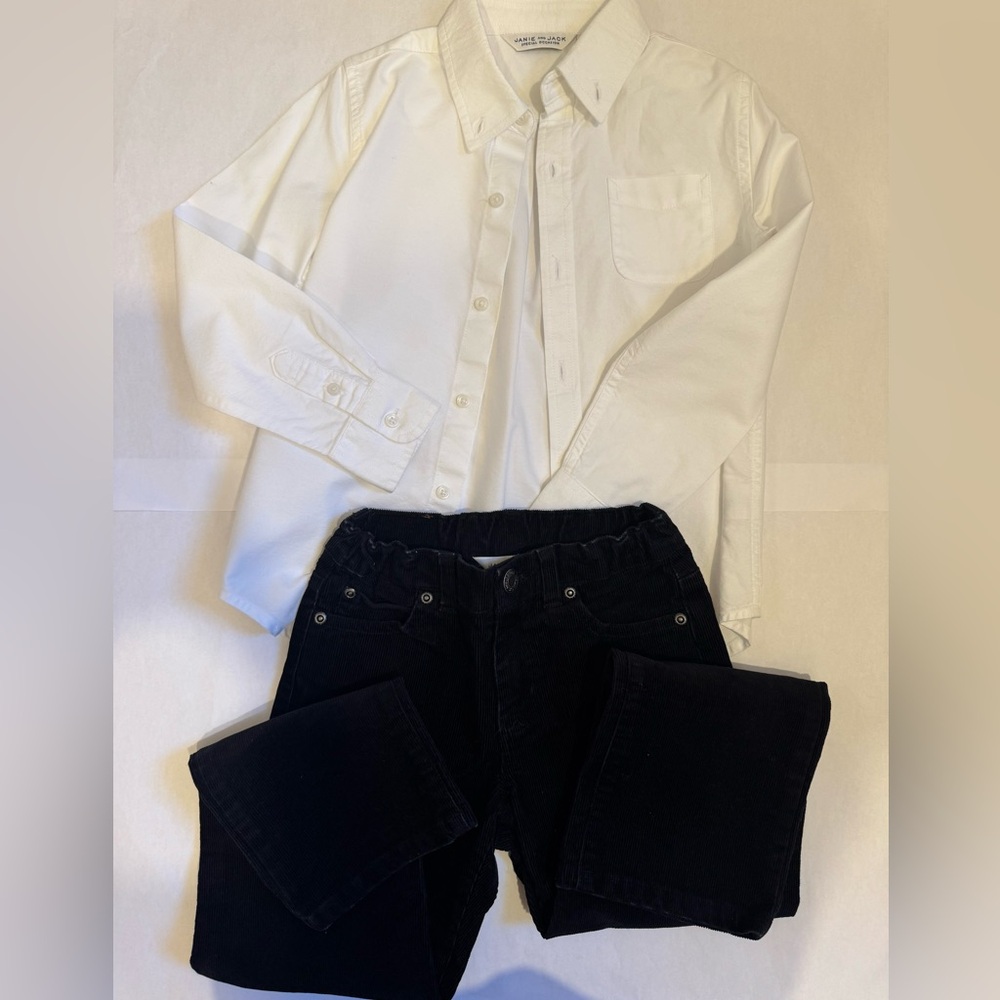 Janie and Jack Button Down & Corduroy Pants